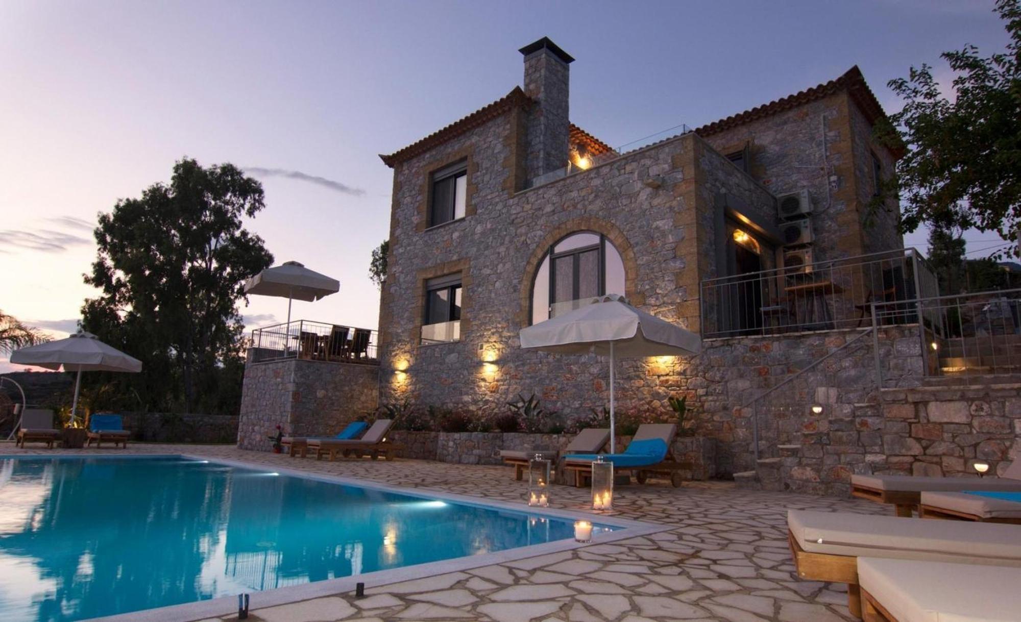 Neokhorion  Elsa Villa By Elrin Villas Mani מראה חיצוני תמונה