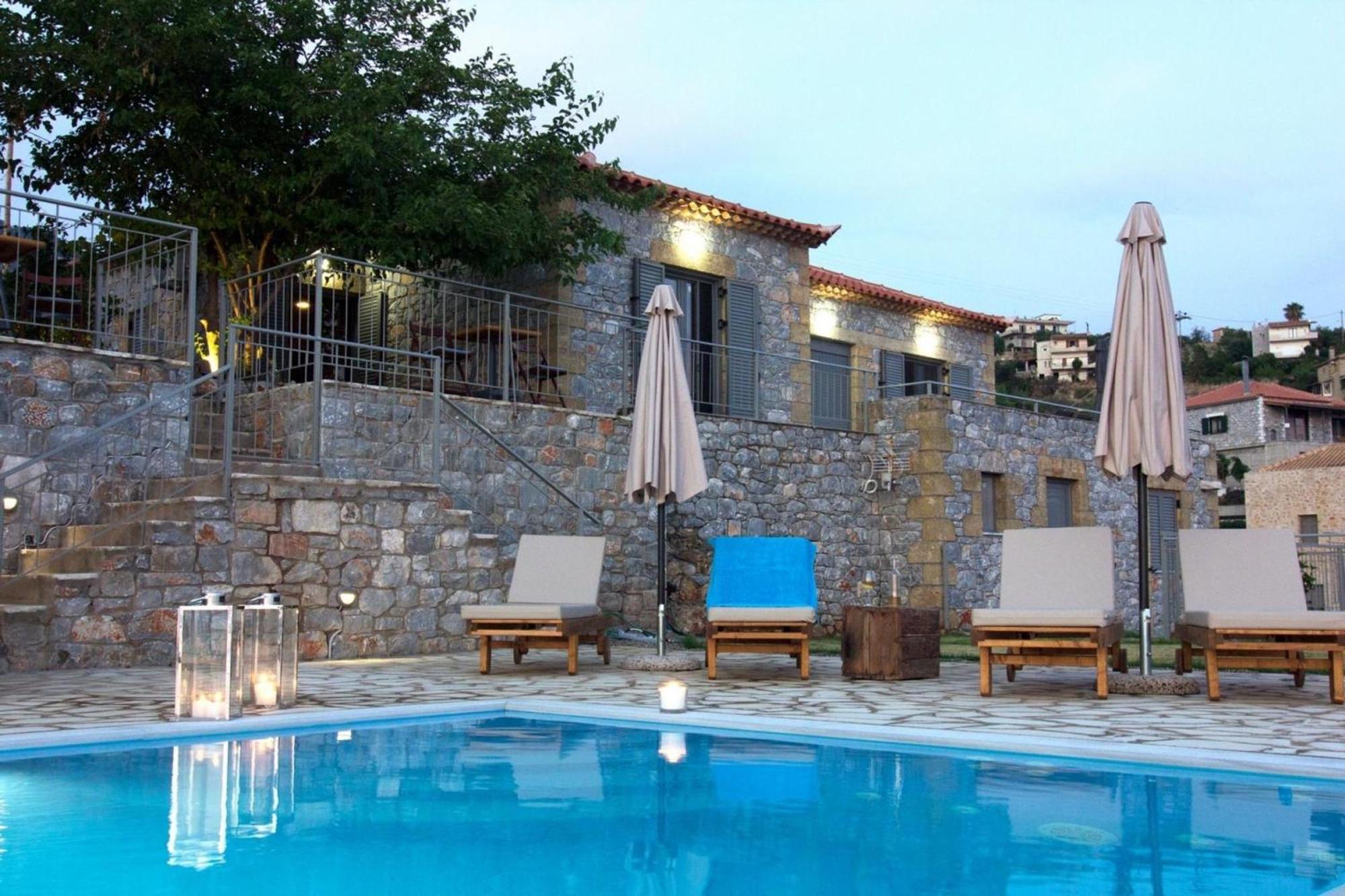 Neokhorion  Elsa Villa By Elrin Villas Mani מראה חיצוני תמונה