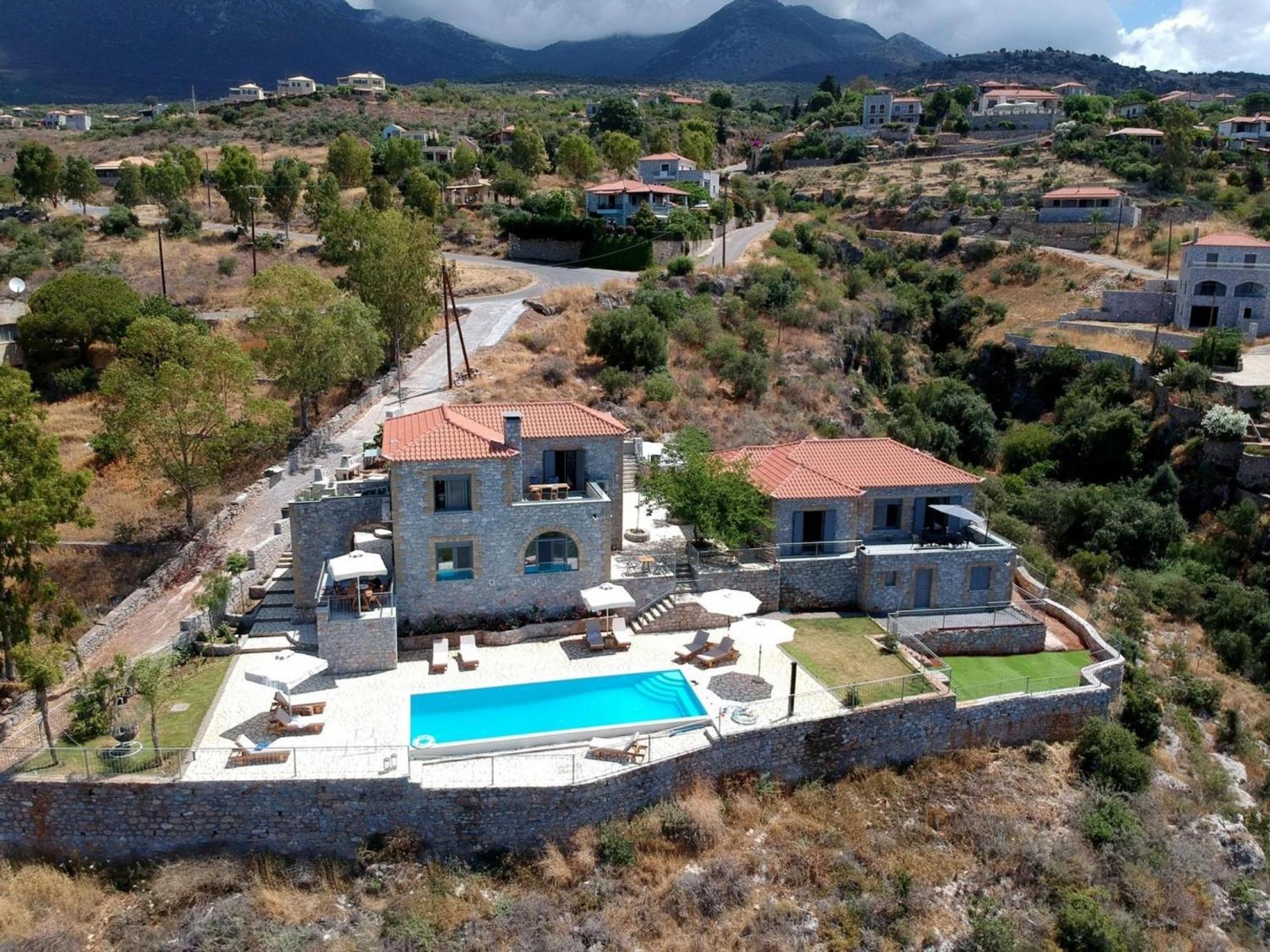 Neokhorion  Elsa Villa By Elrin Villas Mani מראה חיצוני תמונה